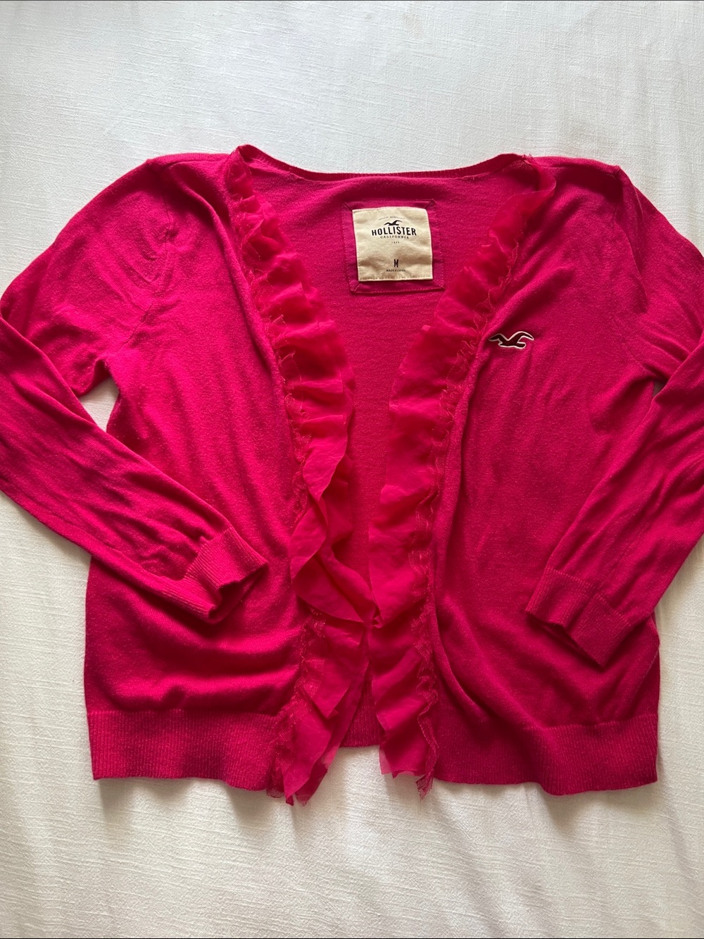 Vintage hollister cardigan with ruffles